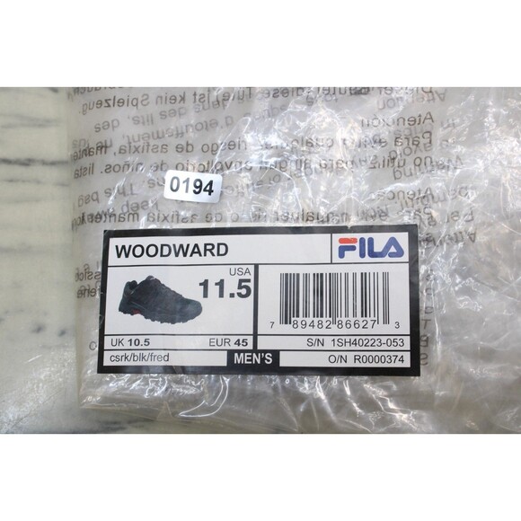 FILA Men's Trail Running Sneakers - Black (US 11.5) NEW WITH OUT BOX - Picture 8 of 8